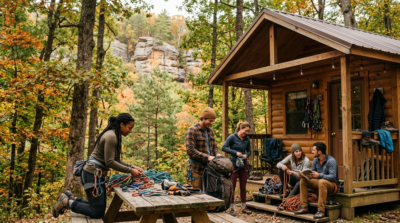 Climbing Group Cabin Rental Page — Slade, KY