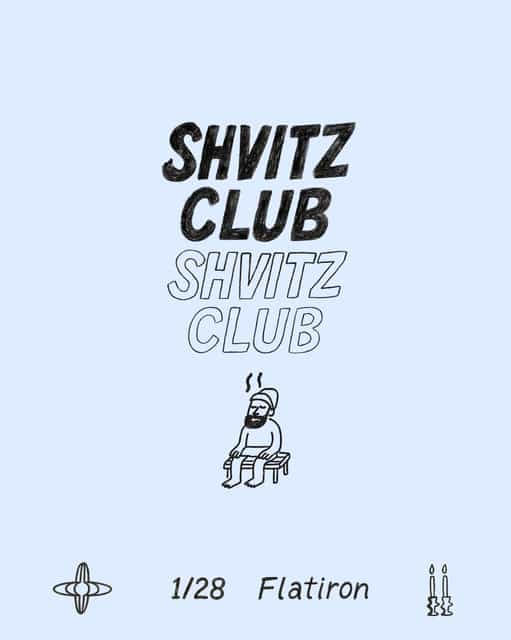 Shvitz Club bathhouse gathering with friends unwinding after the steam room