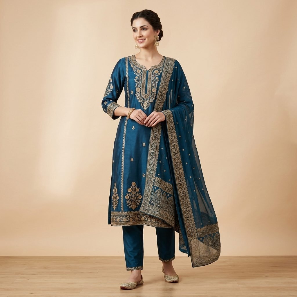 BB-SET-202 3-Piece Printed Kurti Set