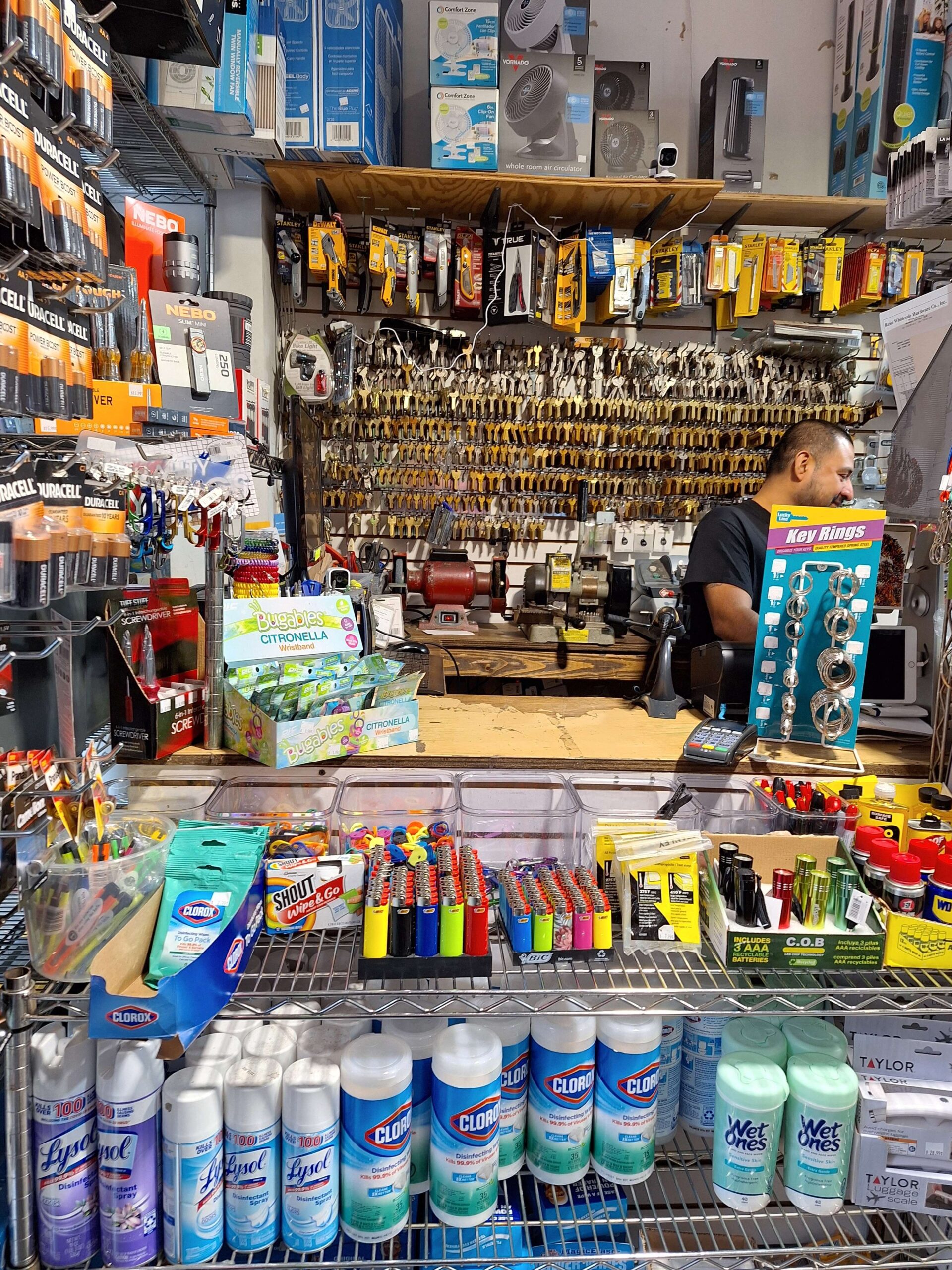Basics Plus Union Square locksmith storefront at 121 University Place in Manhattan