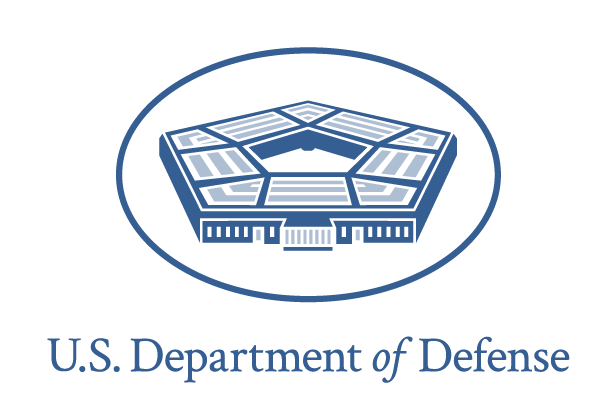 Illustration of the Pentagon, the U.S. Department of Defense building, with the text 'U.S. Department of Defense' below.