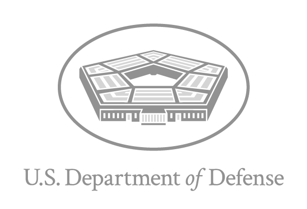 U.S. Department of Defense emblem with a pentagon-shaped building and text below.